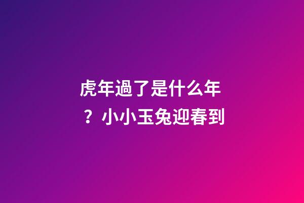 虎年過了是什么年？小小玉兔迎春到